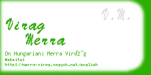 virag merra business card